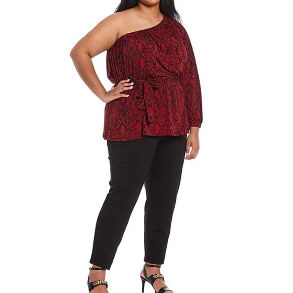 MICHAEL KORS PYTHON 🐍 SNAKE PRINT ECO MATTE JERSEY TOP - Picture 4 of 5